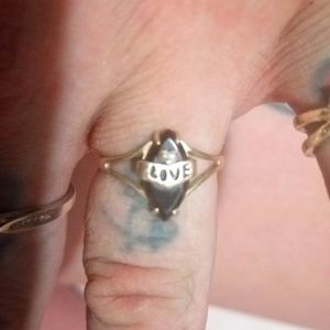 Gold ring with little diamond